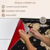 Wereldkaart - Beige - Zwart keuken achterwand spatscherm klein -spatscherm_FR