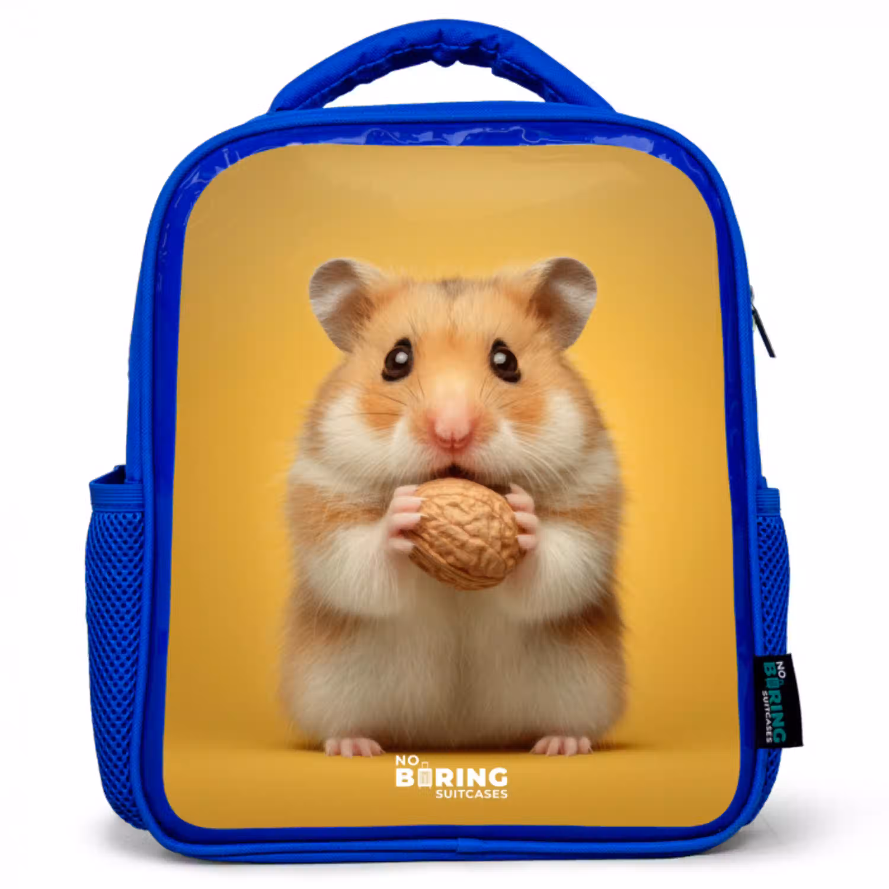 Hamster - Walnoot - Dier Kinderrugzak - Blauw middel -3d
