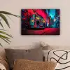 Boombox - Rood - Graffiti - Neon canvas 2cm klein -sfeer1
