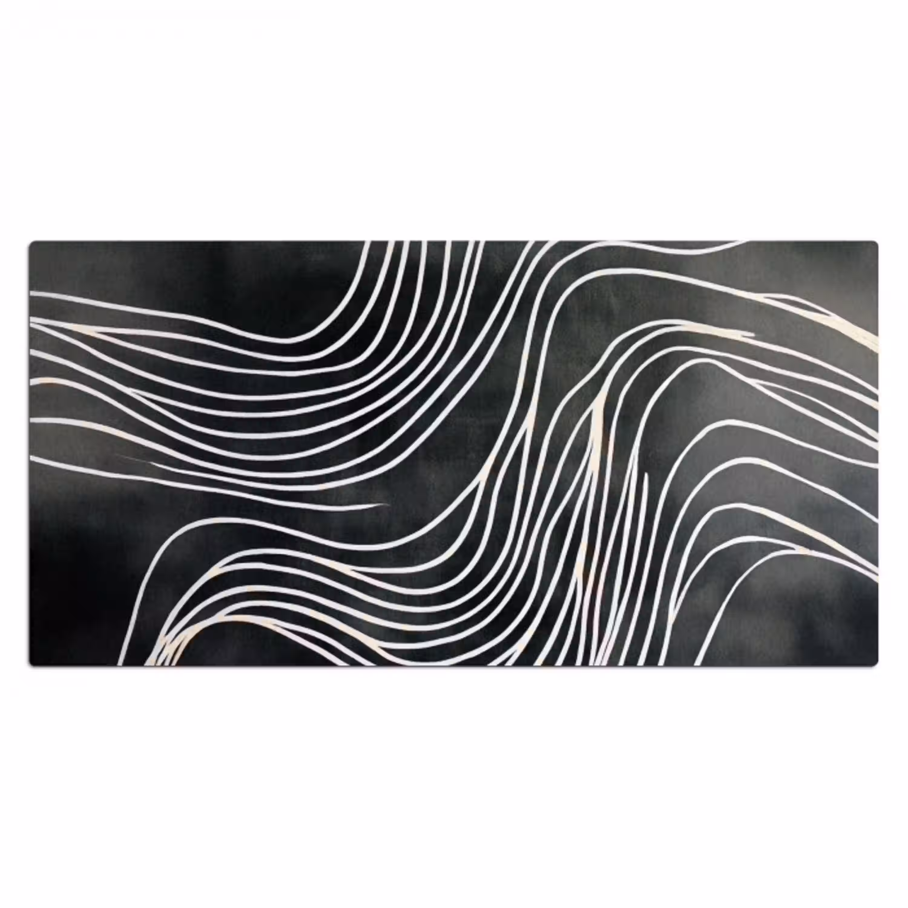 Lijnen - Patroon - Abstract - Wit Muismat XXL klein -3d_leeg