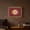 love your damn self - Cirkel - Glitter - Rood Light Box met batterij (Wandlamp) middel -sfeer4