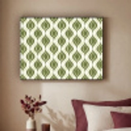 Patroon - Retro - Groen Textielframe zwart klein 947 -sfeer1