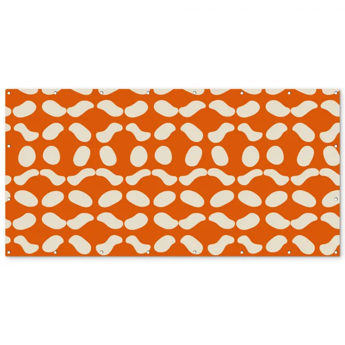 Oranje - Organische vormen - Wit Balkonbeschermer Duitsland klein 596 -zz_3d