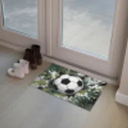 Voetbal - Verf - Spetters - Groen Deurmat klein -sfeer3