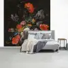 Stilleven met bloemen en een horloge - Schilderij van Abraham Mignon fotobehang vinyl groot -slaapkamer
