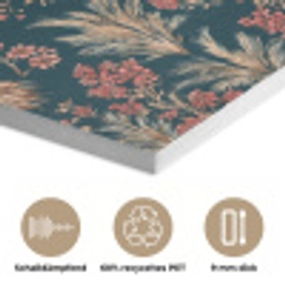 Botanisch - Patroon - Blauw PET vilt klein 837 -closeup_DE