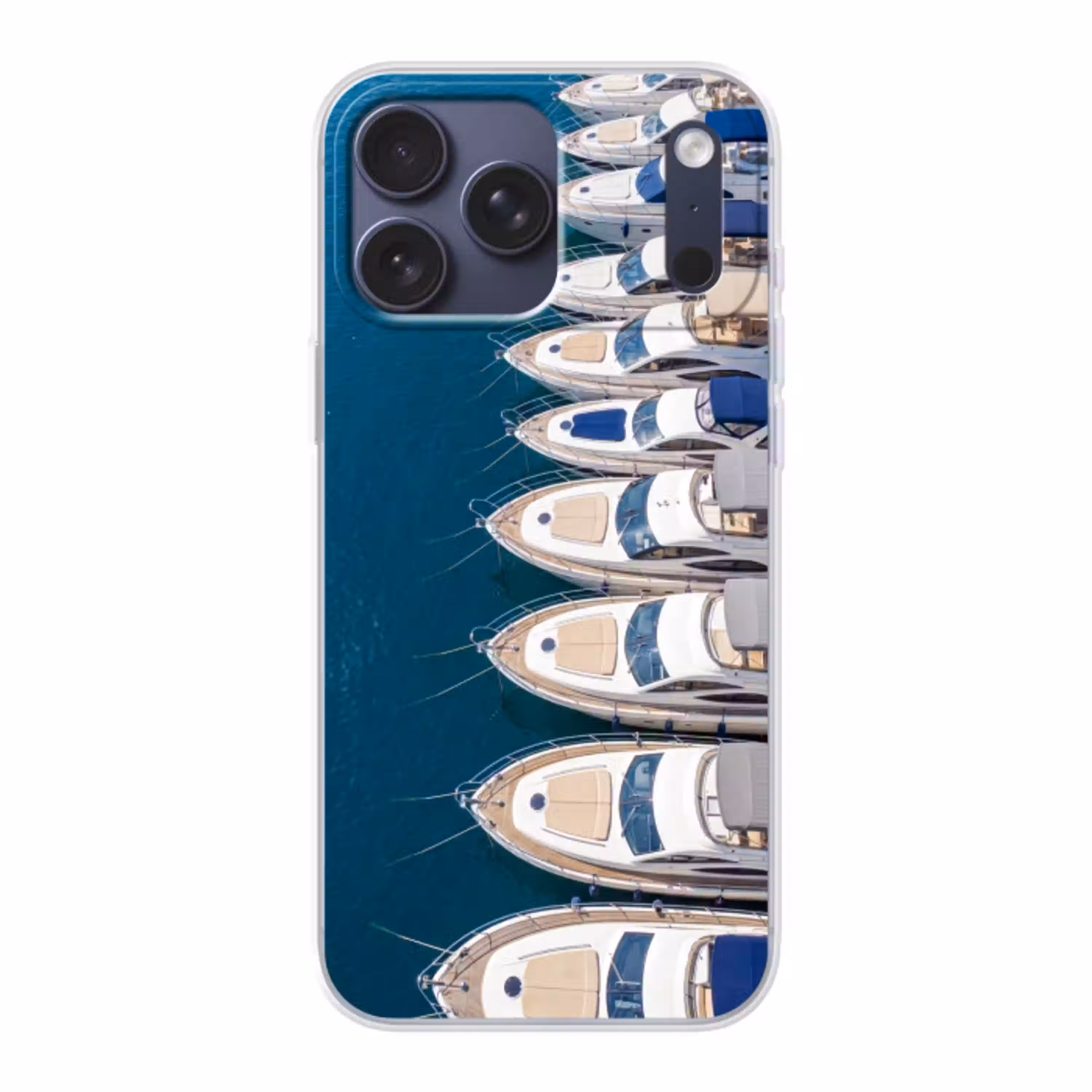 Boot - Jachthaven - Water - Zomer - Blauw Telefoonhoesje iPhone 17 Pro Max klein -3d