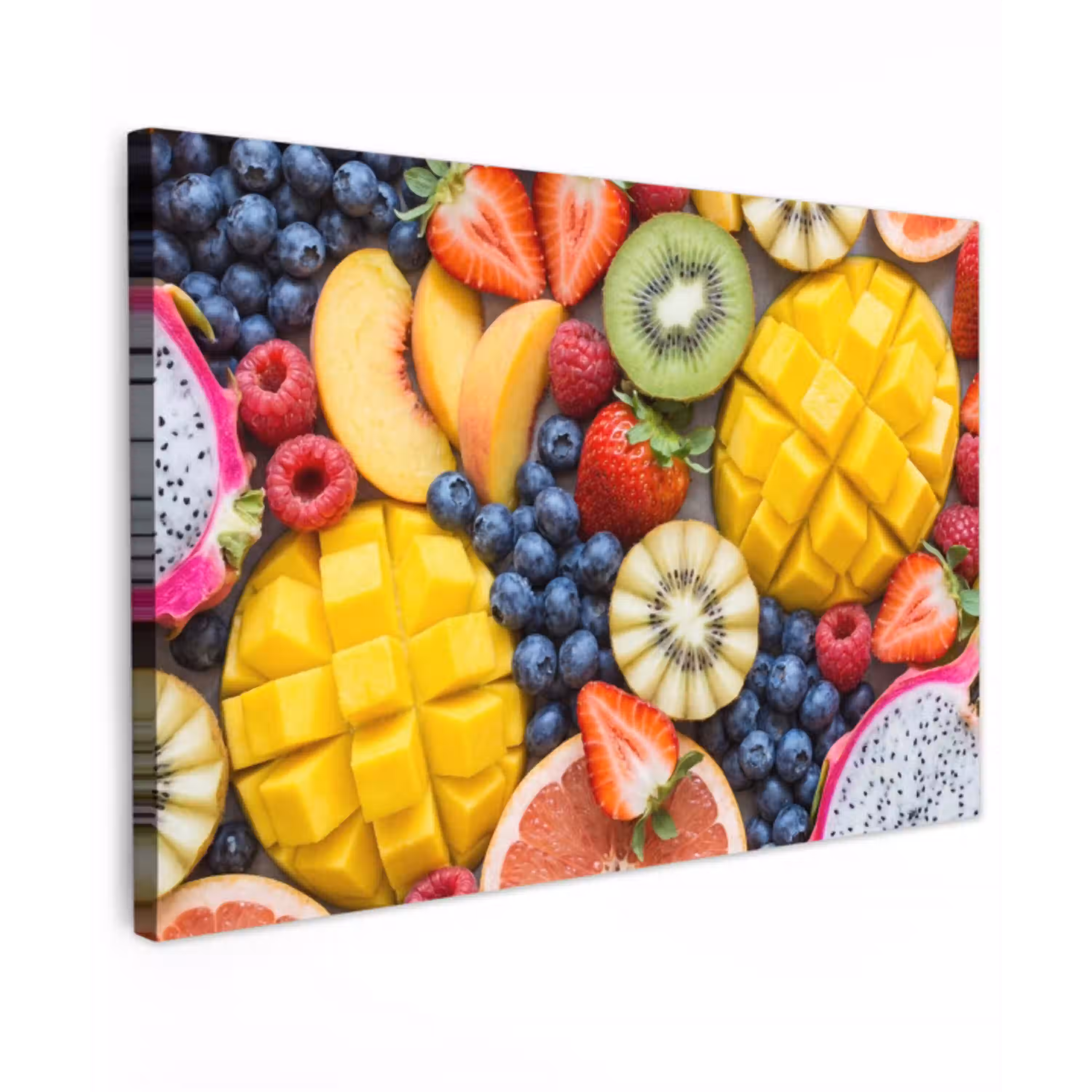 Fruit - Versneden - Kleurrijk - Eten - Gezond canvas 2cm klein -z3d
