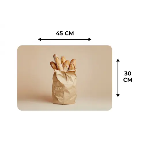 Baguette - Brood - Stokbrood - Beige Placemat vinyl groot -specs