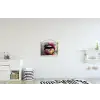 Lippen - Graffiti - Expressief textielposter latten blank klein -kinderkamer