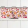 Bloemen - Design - Roze - Oranje keuken achterwand 2 middel 871 -3d