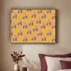 Geel - Rolschaatsen - Patroon Textielframe zwart klein 947 -sfeer1