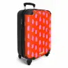 Vlekkenpatroon in roze op felrode achtergrond NBS - Handbagage koffer - Kinderen Unisex middel -productfoto_3d
