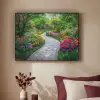 Park - Bloemen - Tuin Textielframe zwart klein -sfeer1