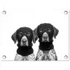 Honden - Bivakmuts - Zwart - wit tuinposter los doek klein -3d