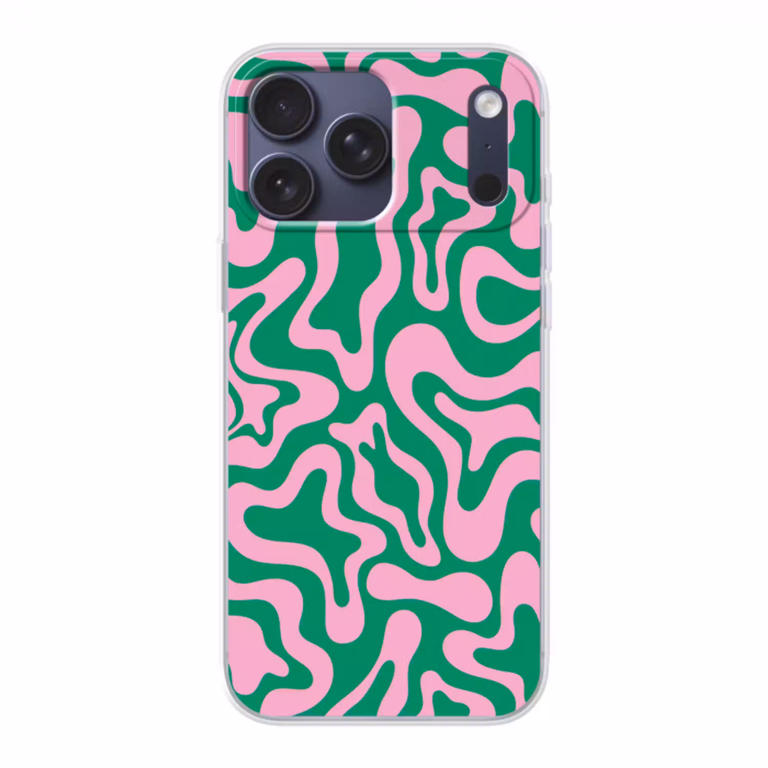 Abstract - Patroon - Groen - Roze - Kleurrijk Telefoonhoesje iPhone 17 Pro Max klein -3d