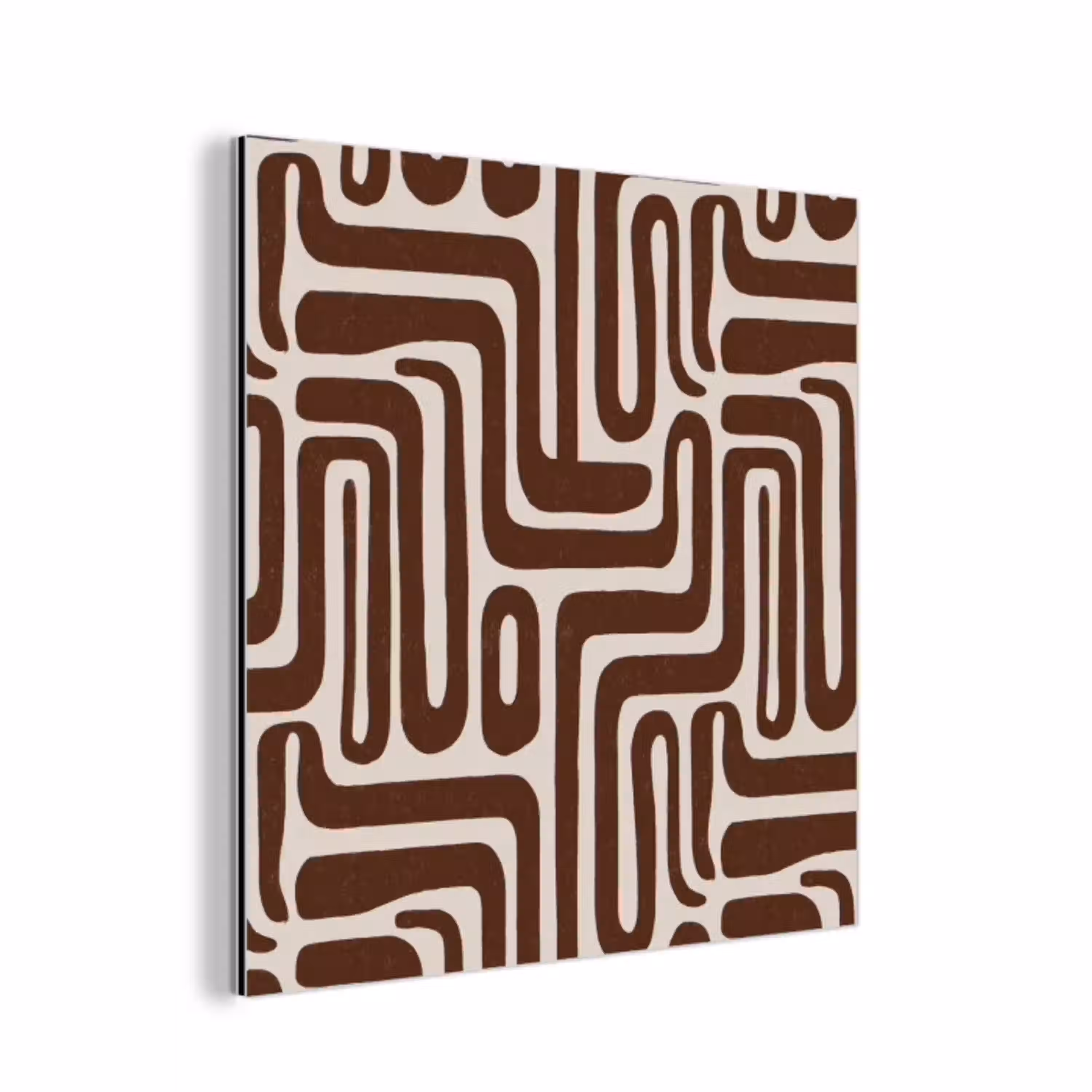 Abstract - Patroon - Bruin aluminium wit klein 46 -3d