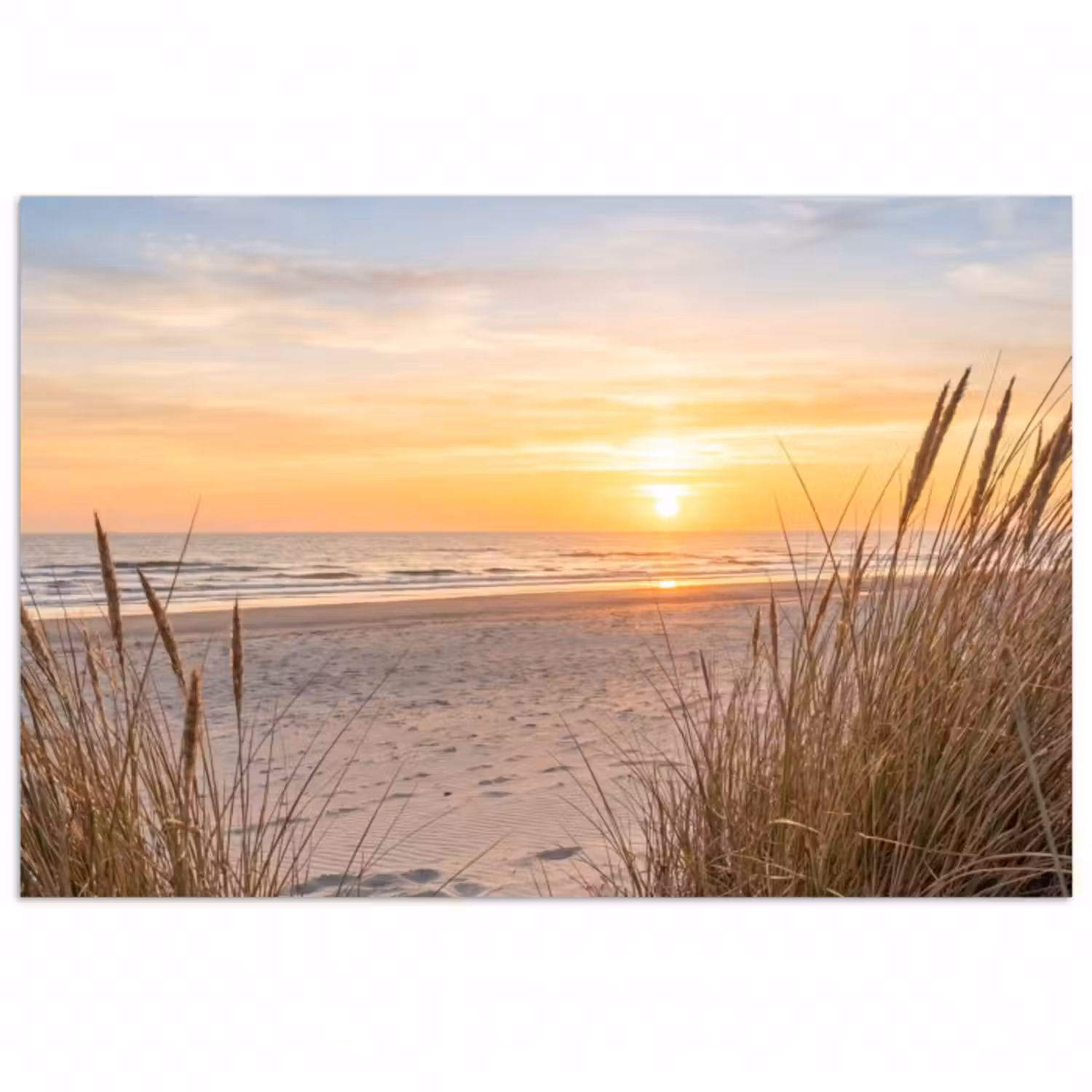 Poster - Sonnenuntergang - Dünen - Meer