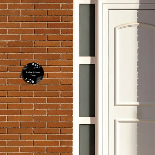 Illustraties - Zwart - Sierlijk Naambord Rond klein -sfeer3-rond-XS