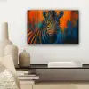 Zebra - Abstract - Blauw canvas 2cm klein -sfeer6
