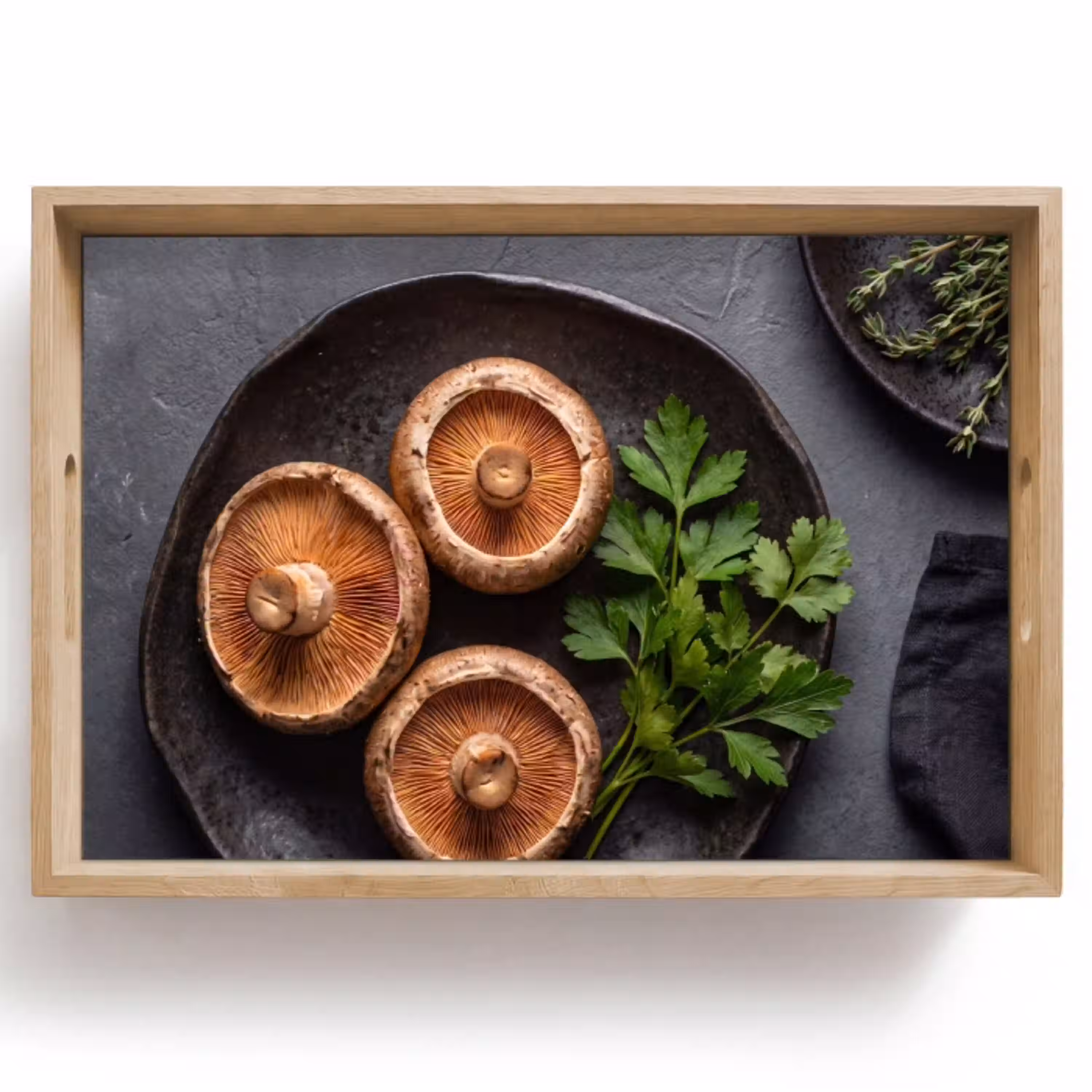 Paddestoelen - Kruiden - Eten Dienblad Rechthoek middel -z3d_shopping