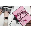 Vintage - Vrouw - Roze laptophoes neopreen klein -bureau