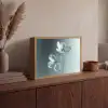 Kristal - Bloemen - Grijs Light Box met batterij (Wandlamp) middel -sfeer2