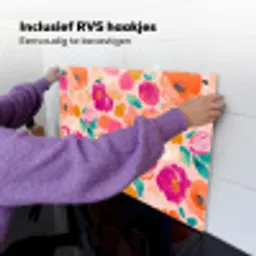 Bloesems - Vrolijk - Kleurrijk Inductie beschemer met haakjes klein 777 -ky-ophangen-nl