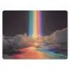 Regenboog - Verticaal - Sterrenhemel - Wolken muismat rubber klein -3d