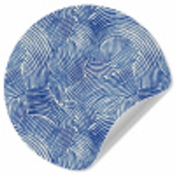 Modern - Abstract - Blauw Wandcirkel behangsticker klein 186 -3d