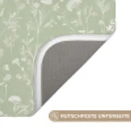 Bloemen - Patroon - Groen Badmat klein 997 -USP_AntislipDE