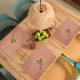 Roodborst - Natuur - Roze Placemat vinyl groot -zzsfeer5_Kitchenyeah-website