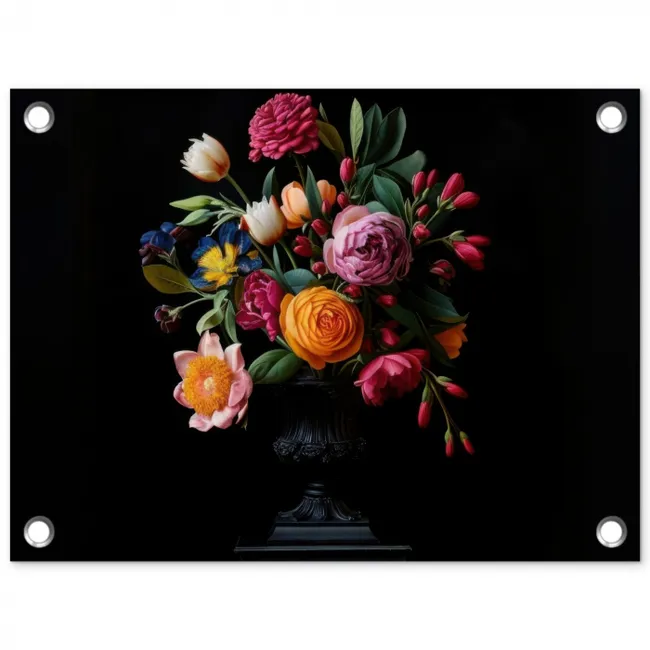 Boeket - Romantisch - Kleurrijk tuinposter los doek klein -3d