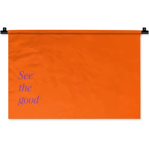 See te good - Paars - Oranje Wandkleed katoen klein -zz3d