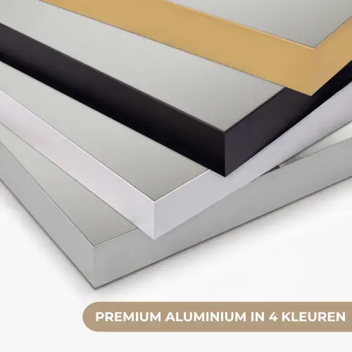 Hond - Wit - Kok Textielframe zwart klein -USP_kleurenNL