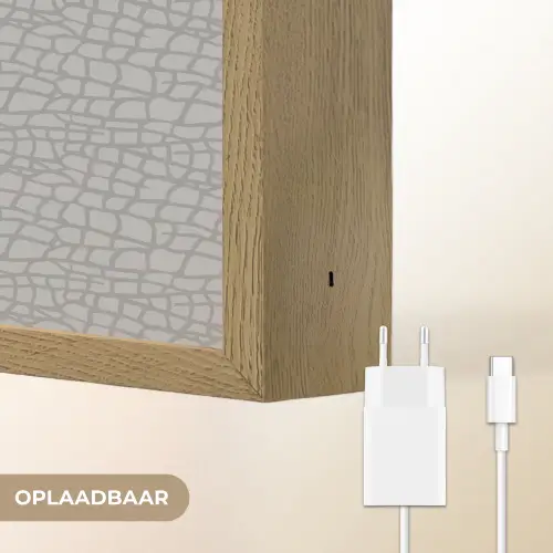 Grijs - Reptiel - Dier - Patroon Light Box met batterij (Wandlamp) middel 907 -USP_websiteoplaadbaarNL