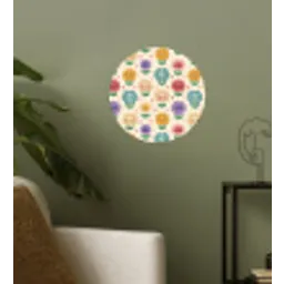 Bloemen - Hartjes - Kleurrijk Wandcirkel behangsticker klein 186 -sfeer2