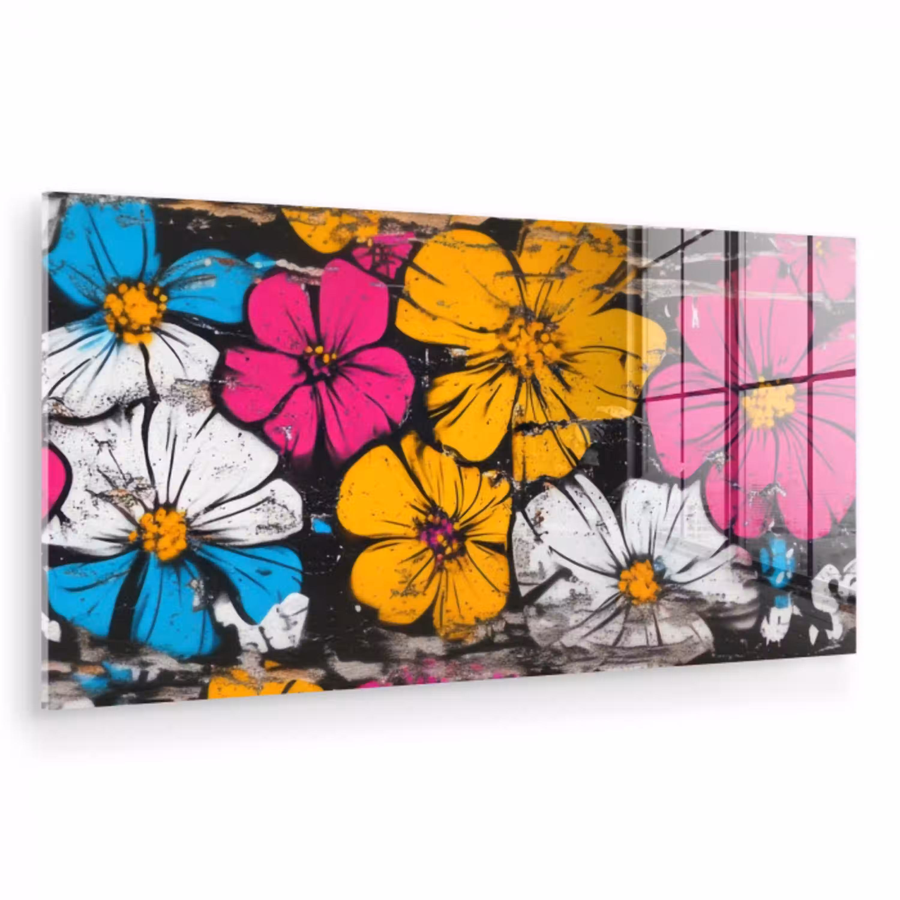 Street Art - Bloemen - Mix plexiglas 5mm klein -zzzproduct_nieuw