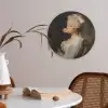 Vrouw - Barokjurk - Kauwgom Akoestische PET Vilt - Rond klein -sfeer3