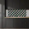 Groen - Roze - Retro - Sterren keuken achterwand 2 middel 871 -sfeer1