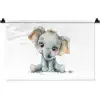 Olifant - Baby dier Wandkleed katoen klein -zz3d