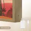 Kameel - Gekleurd tapijt - Duinen - Rode zon Light Box met batterij (Wandlamp) middel -USP_websiteoplaadbaarNL