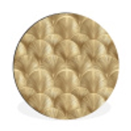 Patroon - Waaier -  Goud Wandcirkel aluminium klein 190 -3d