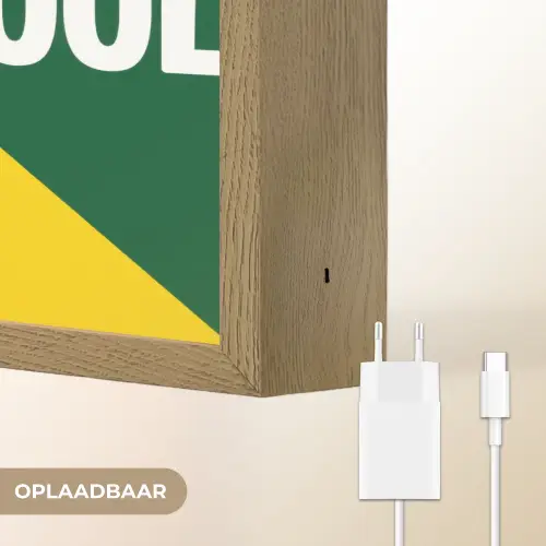 Cool - Geel - Groen Light Box met batterij (Wandlamp) middel -USP_websiteoplaadbaarNL