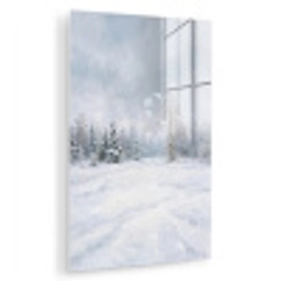 Bospad - Dennen - Sneeuw - Winter - Rustgevend plexiglas 5mm klein -zzzproduct_nieuw