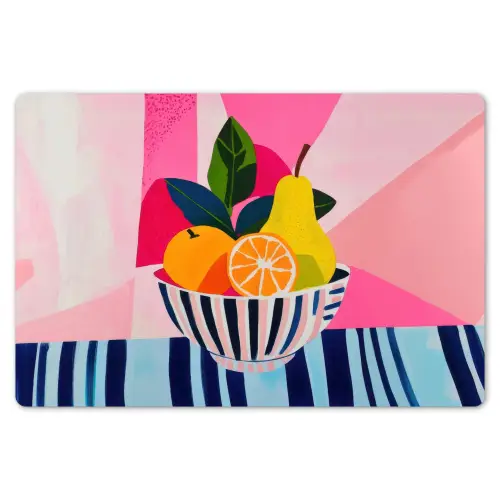 Fruit - Abstracte achtergrond - Roze Placemat vinyl groot -zzsfeer1_Kitchenyeah-website