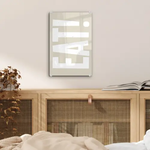 Eten - Decoratie - Beige - Wit plexiglas 5mm klein -sfeer4