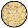 Bloemen - Motief - Geel Fotolijst rond zonder passe partout klein 856 -3d