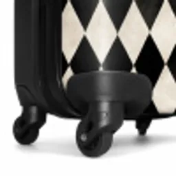 Klassiek - Patroon - Zwart NBS - Handbagage koffer - Volwassenen Unisex middel -wiel