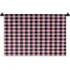 Plaid - Patroon - Roze - Zwart Wandkleed katoen klein 269 -zz3d